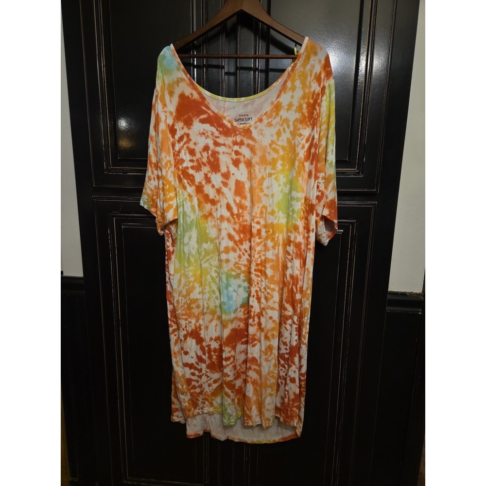 Torrid 5 Supper Soft Knit Tie Dye   Wear What You Love Tshirt Dress, Summer...